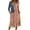 Red, variant on Midi Dresses for Women Button Down 3/4 Sleeve V-Neck Patriotic American Flag A-Line Midi Casual Summer Beach Vacation Sundress with Pockets