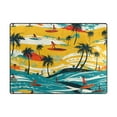 thumbnail image 2 of Surfers Beach Trees Waves Area Rug Washable 80 x 58 Floor Carpet Mat Non Slip for Bedroom Living Room Home Decor, 2 of 7