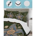 thumbnail image 3 of Quilts Queen Size Bedding Set, Nautical Starfish Reversible Summer Quilt 3 Pieces, Green Line Abstract Art Coastal Lightweight Bedspreads Coverlets with 2 Pillow Shams for All Seasons, 3 of 5