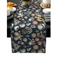 thumbnail image 2 of Coastal Shell Starfish Cotton Linen Small Table Runner 13 x 48 inch Vintage Ocean Summer Seaside Non-slip Rectangular Dining Table Decor for Wedding Party Holiday Dinner, 2 of 8