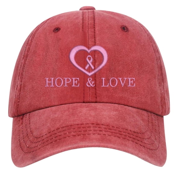 Breast Cancer Awareness Hat for Women Embroidered Adjustable Baseball Cap Gift for Woman
