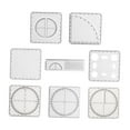 thumbnail image 4 of Aymzbd 8Pcs Geometric Ruler Mathematics Drawing Ruler Multifunction Measuring Templates, 4 of 9
