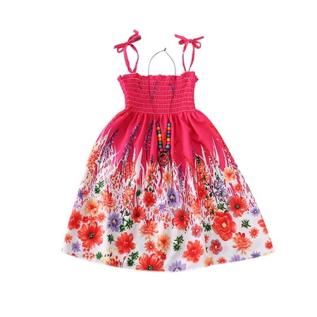 

EQWLJWE Mommy And Me Clothes Rainbow Sling Dress Boho Beach Mother Daughter Dresses Family Look Contains Necklace Gift Christmas Pajamas for Family Holiday Clearance