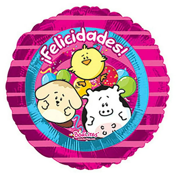 17 inch Borlitas Fiesta Foil Mylar Balloon - Party Supplies Decorations