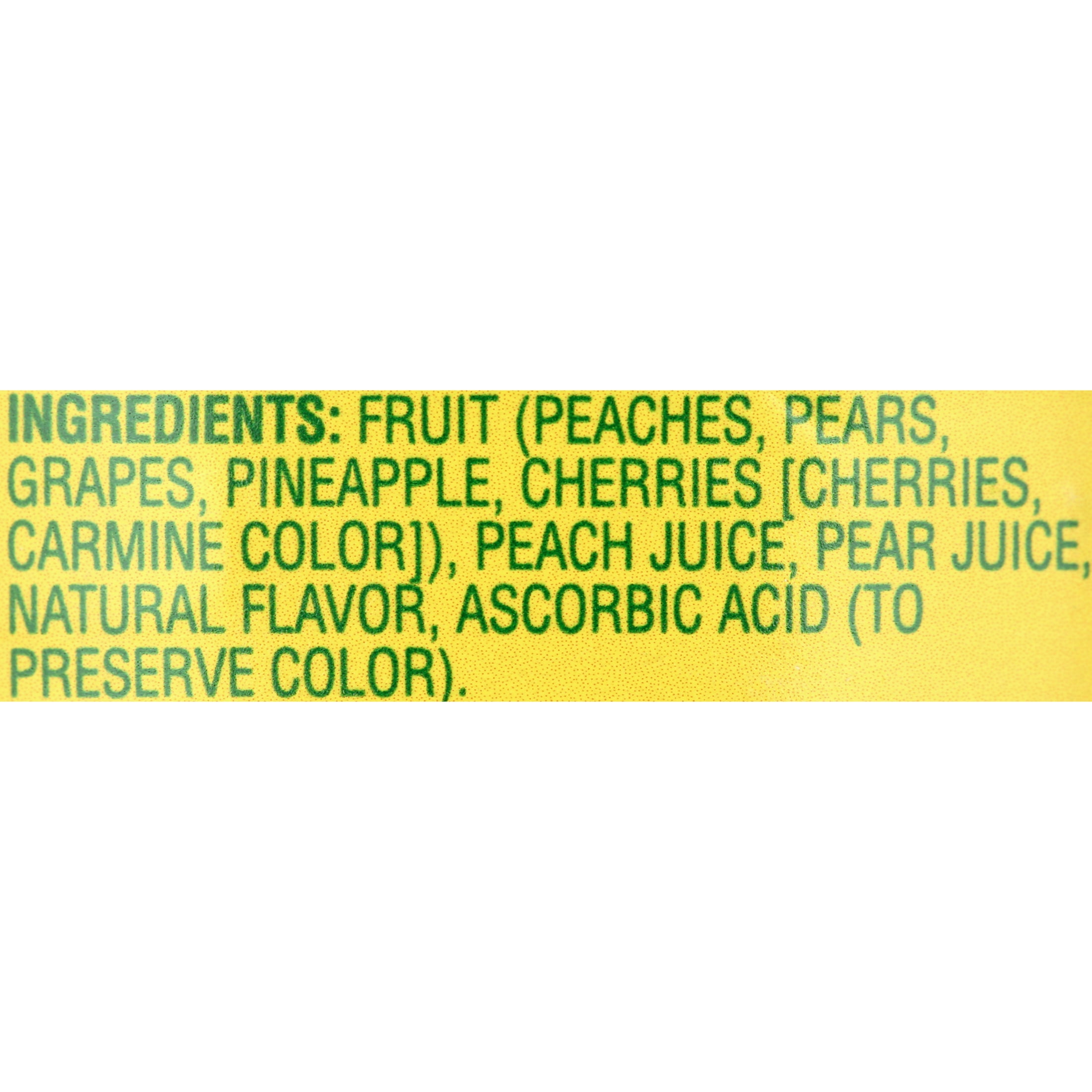 (6 pack) Del Monte Chunky Mixed Fruit, 100% Juice, Canned Fruit, 15 oz, Metal Can