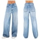 thumbnail image 2 of WILLBEST Jeans Mujer Pantalones Vaqueros Rectos, Holgados, de Pierna Ancha y Cintura Alta para Mujer, Cómodos, Elásticos, Informales, para Uso Diario Grande, 2 of 5