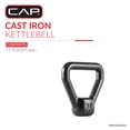 thumbnail image 2 of CAP Barbell Cast Iron Kettlebell, Home Gym Strength Training Weight, 10 lb, 2 of 8
