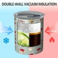 thumbnail image 2 of 12oz Coffee Tumblers Gray Christmas Santa and Reindeer Pattern Stainless Steel Vacuum Insulated Travel Tumbler Coffee Cups Mug with Lid and Straw with Cleaning Brush for Cold & Hot Drinks, 2 of 5