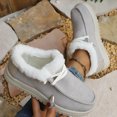 thumbnail image 5 of Women's Winter Fleece Lined Walking Shoes, Warm Lace Up Breathable Upper Non Slip Sole, Cozy Cotton Sneakers for Cold Weather Daily Wear, 5 of 7