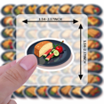 thumbnail image 6 of Food Kids Stickers Toy Meal School Supplies Cuisine Stationery Stickers PVC Sticker for Luggage Phone, 6 of 9
