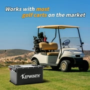 KEPWORTH 36V 100AH Lithium Battery for Golf Cart, LiFePO4 Batteries with 200A BMS, 4000+ Rechargeable Deep Cycle, Grade A Lithium Iron Phosphate Cells, with A Smart Battery Monitor & 20A Charg