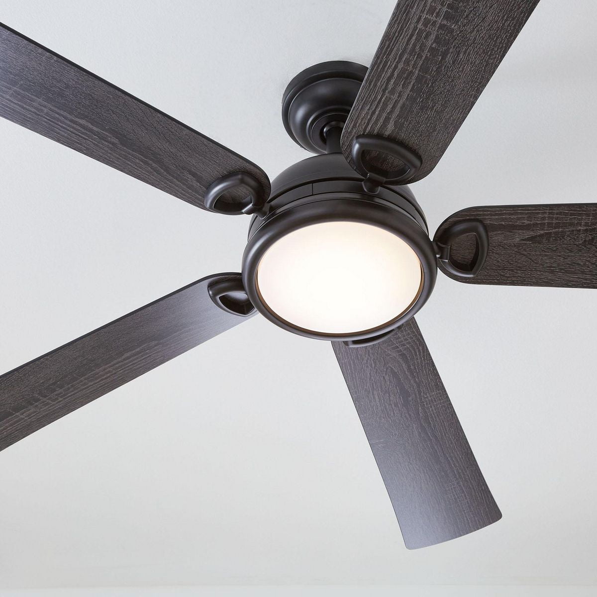 Better Homes & Gardens 52" Black Modern Ceiling Fan LED Light, 5 Reversible Blades Remote Included