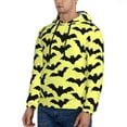 thumbnail image 2 of Hoodies for Men - funny cartoon bats Halloween yellow Long Sleeve Comfrt Men'S Fashion Hoodies & Sweatshirts, Sweatshirts for Men Hoodies Pullover Clothing Clothes with Pouch, 2 of 7