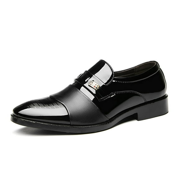 Men's British Style Loafers - Comfortable Slip-On Dress Shoes with Business Casual Fashion Simple Design