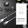 thumbnail image 2 of GOOHOCHY 4pcs Café de acero inoxidable con agitación de la cuchara Postre cucharas de mango largo Spoons, 2 of 8