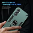 thumbnail image 4 of Phone Case for Samsung Galaxy A55 Hybrid Case with Ring Kickstand, Heavy Duty Protection Armor Case with Comfortable Grip Support Magnetic Car Mount for Samsung Galaxy A55 - Darkgreen, 4 of 7