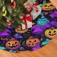 thumbnail image 2 of Happy Halloween Christmas Tree Skirt 36", Goth Gothic Pumpkin Tree Skirts Mat for Holiday Home Farmhouse Party Tree Decorations Indoor Outdoor.Halloween Gifts-6, 2 of 5
