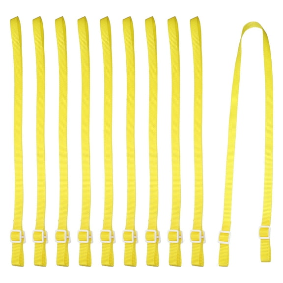 10 PCS Water Bottle Holder Lanyard, Knitted Crossbody Water Bottle Sling Strap Adjustable Water Holder for Carrying Bottles Holder Shoulder for Outdoor Hiking Camping, Yellow