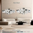 thumbnail image 3 of Elephant Stock Geometric Abstract Triangles Wall Art - Horizontal Multi Panel Canvas - Living Room Wall Decor - Abstract Multi Panel - White And Gray Decor - 68" x 30", 3 of 4