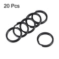 thumbnail image 2 of Unique Bargains 15mm Open Flat Split Keyring Connector Electrophoretic Paint Iron 20 Count, 2 of 6