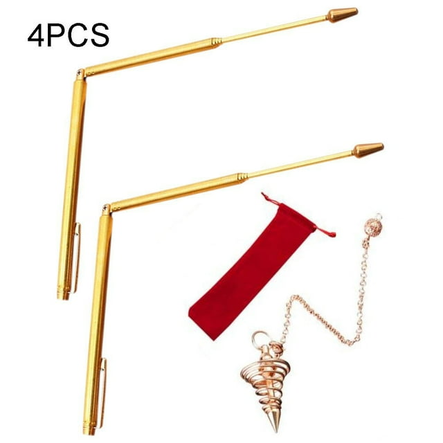 99.9% Copper Detector Rod Metal Rod+Pendulum Pendant For Treasure Hunting Tools