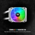 thumbnail image 3 of Thermaltake TH120 ARGB All-in-One Liquid Cooling System CPU Cooler, White, 3 of 6