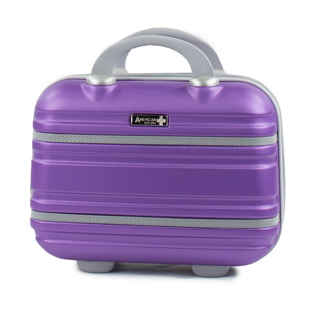 American Sport Plus Varsity 11" Cosmetic Hardside Vanity Case, Purple