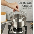 thumbnail image 3 of KOCH SYSTEME CS 6 Piece Stainless Steel Saucepan Set, 1QT & 2QT & 3QT Sauce pan Set, Premium 18/10 Stainless Steel Pot Set, Induction Compatible, Easy to Clean, Oven Safe, 3 of 8