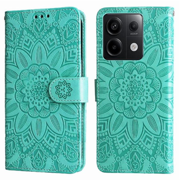Funda tipo cartera GANGXUN para Xiaomi Redmi Note 13 Pro 5G , diseño girasol, cuero PU, soporte, cierre magnético, tarjetero