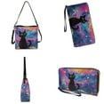 thumbnail image 4 of ZUXONGSY Painted Cat Print Leather Crossbody Handbag with Wrist Wallet for Women Trendy Crossbody Hobo Bag with Wallet Set Large Bucket Crossbody Bag Set for Working, 4 of 4