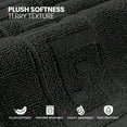 thumbnail image 2 of Canadian Linen Everest Bathmats, 2 Pack, 20"x30", Soft Absorbent Washable Cotton Lightweight Quick Dry Bath Floor Mat with Greek Key Design, Dark Grey, 2 of 9
