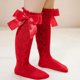 thumbnail image 2 of Calcetines de princesa hasta la rodilla con lazos grandes para niños y niñas, calcetín de algodón para bebés, calcetines de tubo largo para niños, Navidad, nuevo, 2 of 4