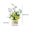 thumbnail image 3 of Dvkptbk Simulation Flower Set Ceramic Vase Simulation Pot Home Decoration Fake Flower Pot Fake Flowers Artificial Flowers, 3 of 6