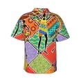 thumbnail image 3 of Balery Dancing African Womans Print Men's Hawaiian Shirts Short Sleeve Beach Shirt Relaxed Fit Vacation Button Down Shirts-X-Large, 3 of 9