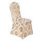 thumbnail image 1 of Fundas para sillas de comedor con estampado floral dorado bronceado, extraíbles, lavables, de licra, elásticas, para fiestas, bodas, decoraciones para el hogar, 1 of 5