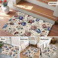 thumbnail image 5 of Bathroom Rugs 2x3 Ft, Spring Flowers Non Slip Area Rugs for Kitchen Bedroom Entryway, Farmhouse Botanical Seasonal Floral Herbs Washable Carpet Runner Rug Floor Mats for Bedroom Home Decor, 5 of 8
