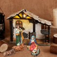 thumbnail image 4 of Pesebre con forma de pesebre, de resina, 36 cm, decorado con luces LED, 4 of 6