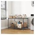 thumbnail image 3 of 2-Tier Wire Storage Shelves,Height Adjustable Metal Shelving 35.4" W x 23.6" D x 23.6" H,Heavy-Duty Storage Shelves,Suitable for Bathroom,Kitchen,Laundry,Pantry,Black, 3 of 7