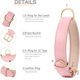 thumbnail image 2 of Collar para perro, de cuero, ajustable, con acolchado suave, para perros pequeños, medianos o grandes, color rosa, talla M, 2 of 3