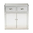 thumbnail image 3 of Baxton Studio Serge French Industrial Silver Metal 2-Door Accent Storage Cabinet, 3 of 5