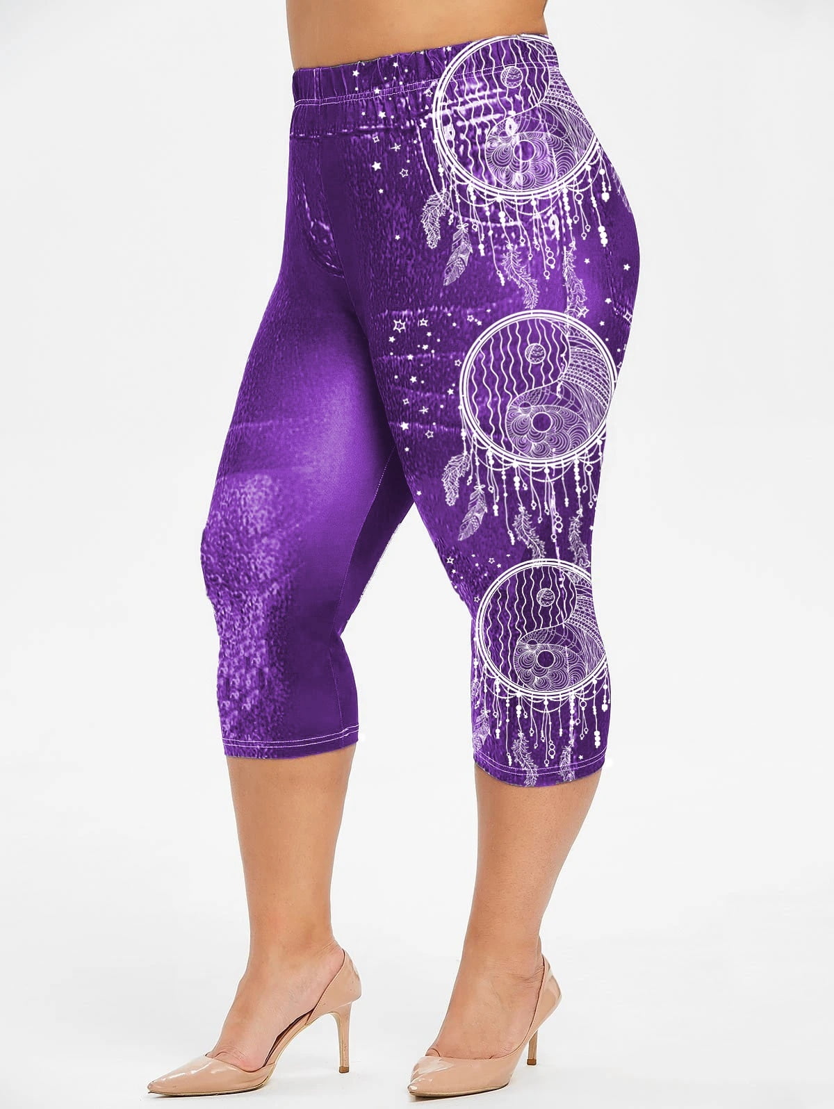 plus size purple jeggings