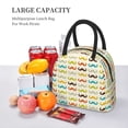 thumbnail image 5 of Yiaed Colorful Mustache Print Lunch Bag Adult Insulated Lunch Box, Leakproof Cooler Food Lunch Containers Reusable High Capacity Lunch Tote Bags-One Size, 5 of 6