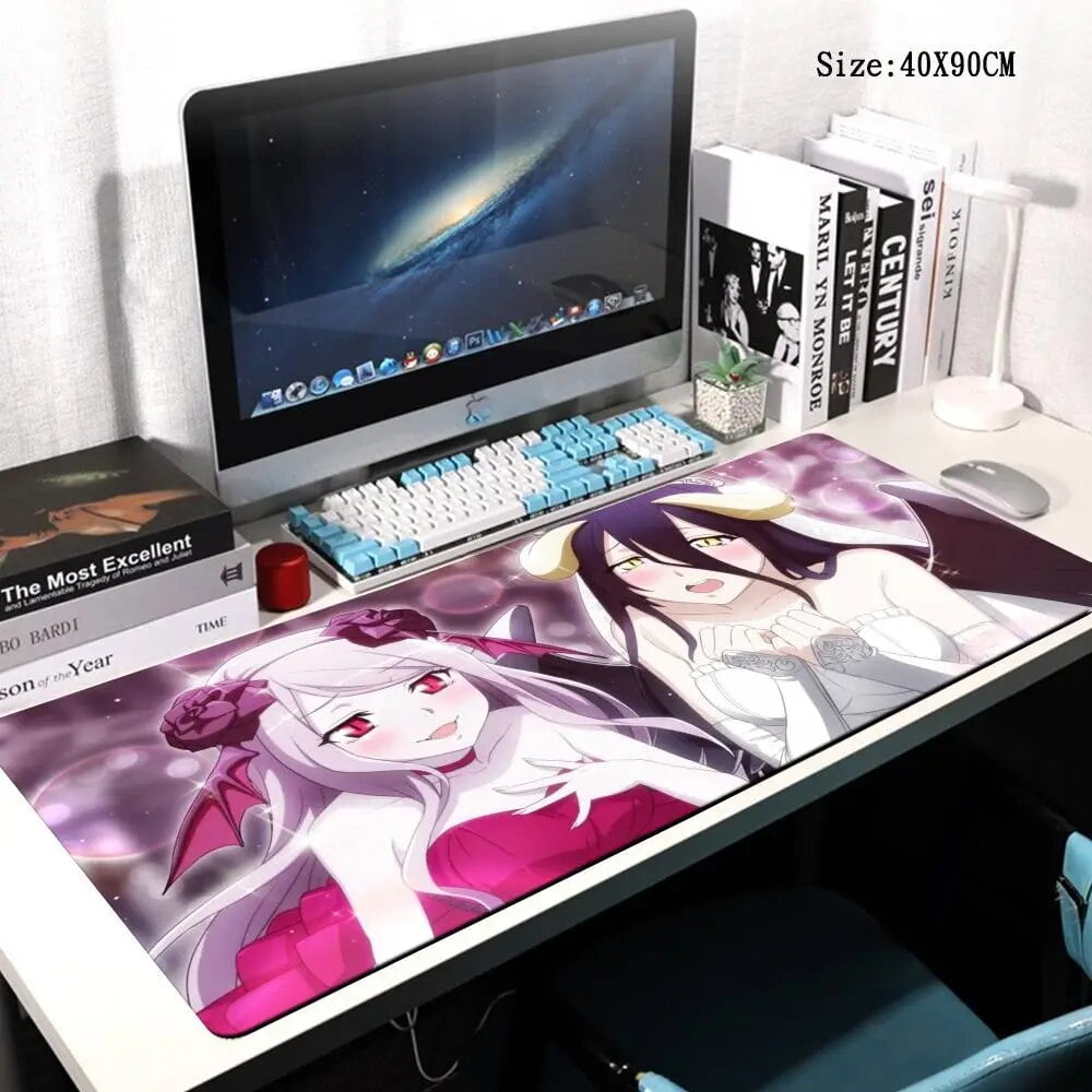 Tappetino Per Mouse Anime Overlord Albedo – 70x40cm – Grande Tappetino Da Gioco E Lavoro