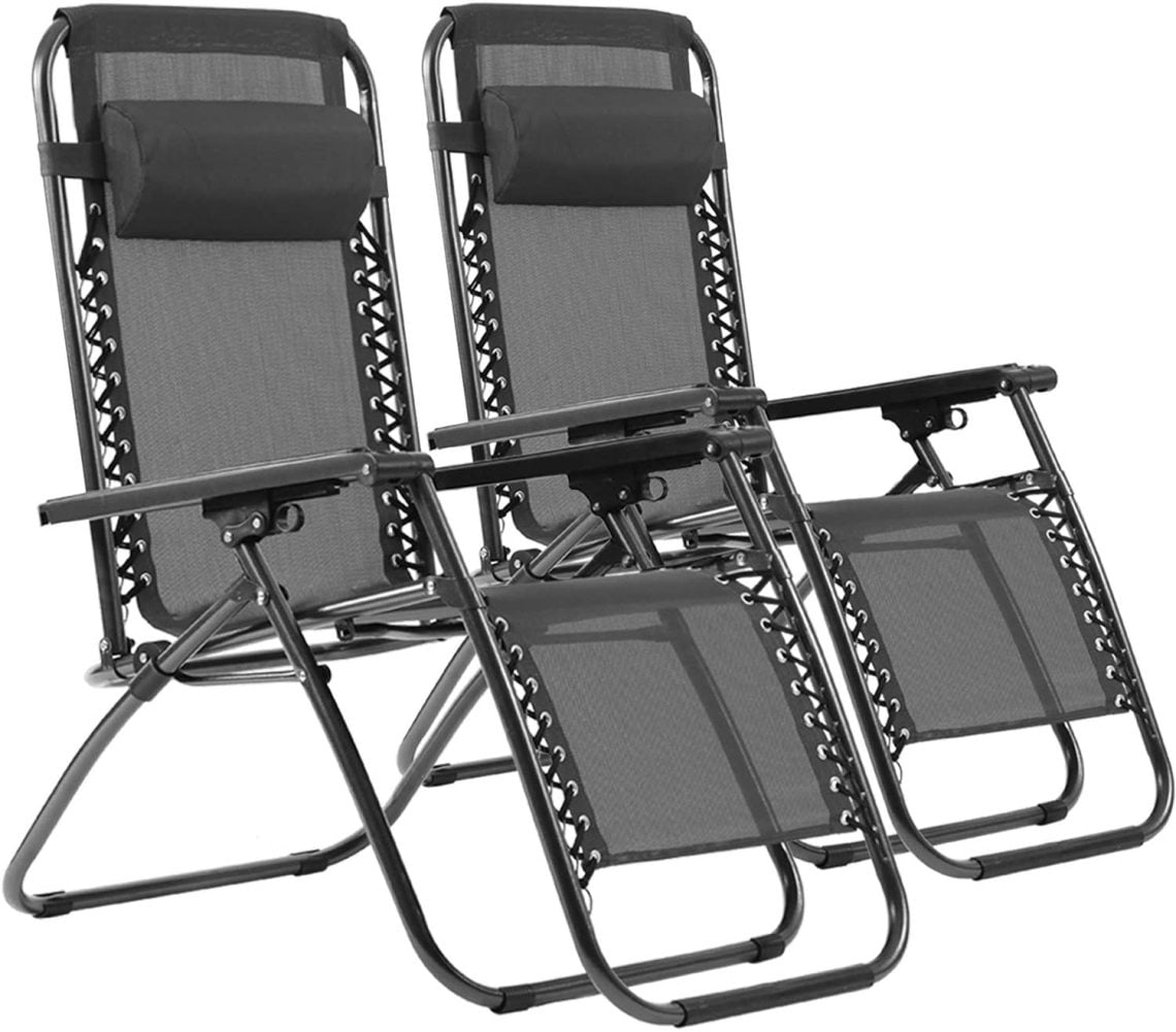 Patio Chairs Set of 2 Zero Gravity Chair Folding Chairs Anti Gravity Chair Outdoor Chairs