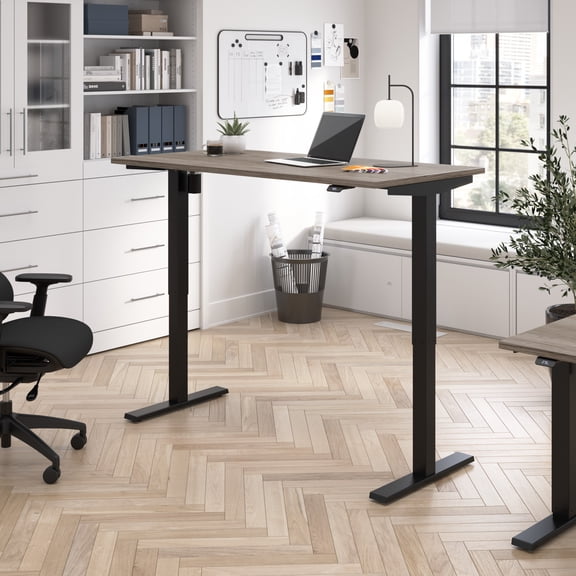 Move 40 Series 60W Adjustable Standing Desk in Modern Hickory - Engineered Wood