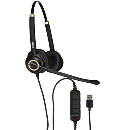 Discover D712U Deluxe Corded USB Softphone Headset for Cisco Jabber, Avaya, Skype, Lync