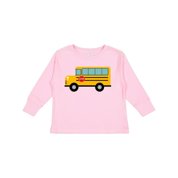Inktastic School Bus Boys or Girls Long Sleeve Toddler T-Shirt