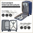 thumbnail image 3 of Joyway 3-Piece Front Opening Cover Carry-on Luggage Side Hooks TSA Lock Spinner Wheels YKK Zippers, 3 of 6