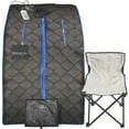 thumbnail image 2 of SereneLife Portable Infrared Home Spa Sauna with Heating Foot Pad and Chair, Black, 2 of 3