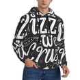 thumbnail image 2 of Kdxio In Pizza We Crust Art Print Mens Casual Hooded Collar Drawstring Hoodies Pullover Sweatshirts Casual Long Sleeve Shirts-Large, 2 of 7